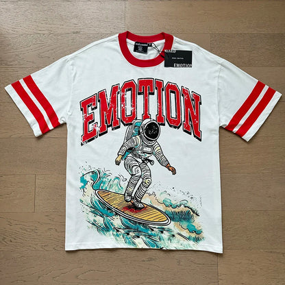 Mixed Emotion Cotton T-Shirt for Couples with Angel Print