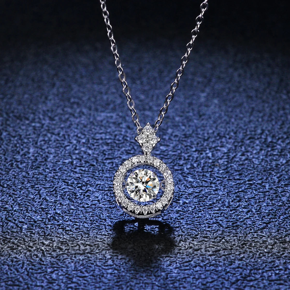 Moissanite Pendant Necklace for Women in Sterling Silver