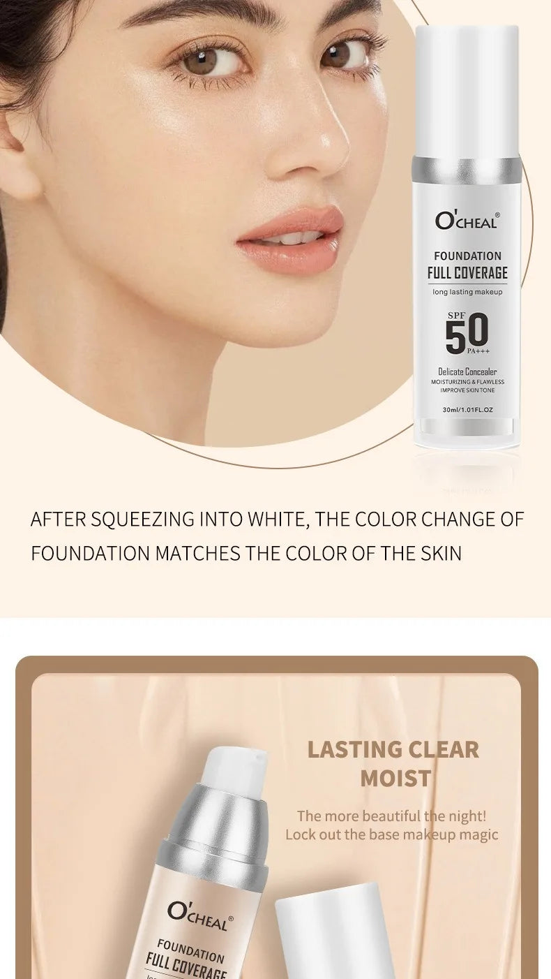 Color Changing Foundation Concealer Long Lasting Moisturizing