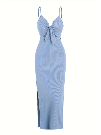 Knit Backless Sleeveless Dress for Women