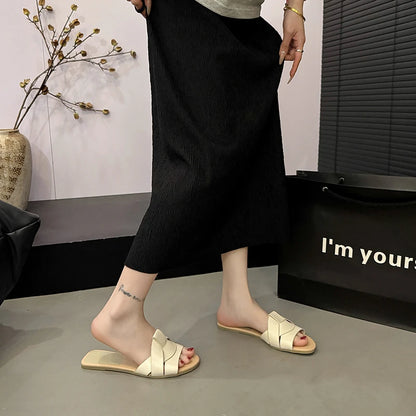 Summer Women's Solid Color PVC Slippers