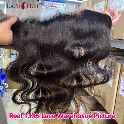 13X6 HD Lace Frontal Body Wave Human Hair Bundles