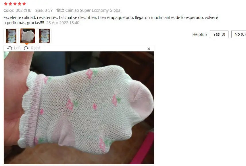 Children's Summer Fishnet Cotton Socks Set