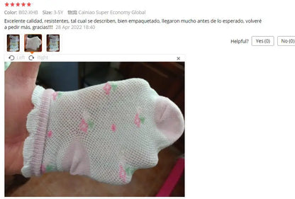 Children's Summer Fishnet Cotton Socks Set