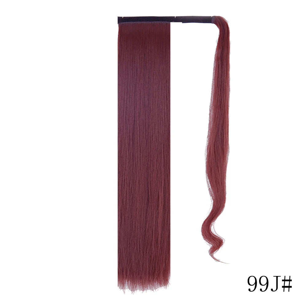 Long Straight Clip-in Ponytail Hair Extension Black