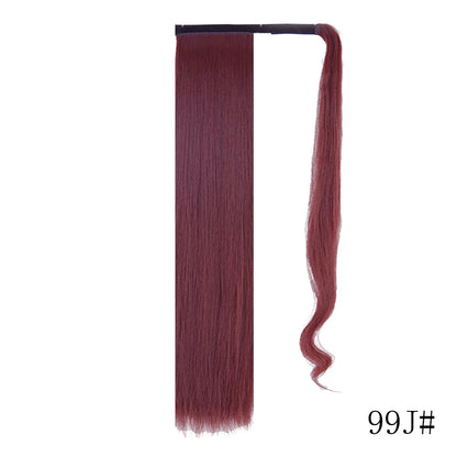 Long Straight Clip-in Ponytail Hair Extension Black