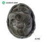 PU Men Toupee Indian Human Hair 130% Density Wig