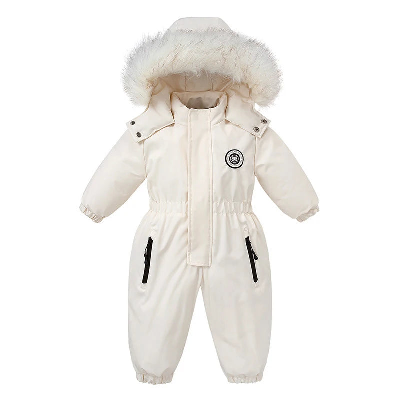 Children's Waterproof Hooded Ski Suit for Winter