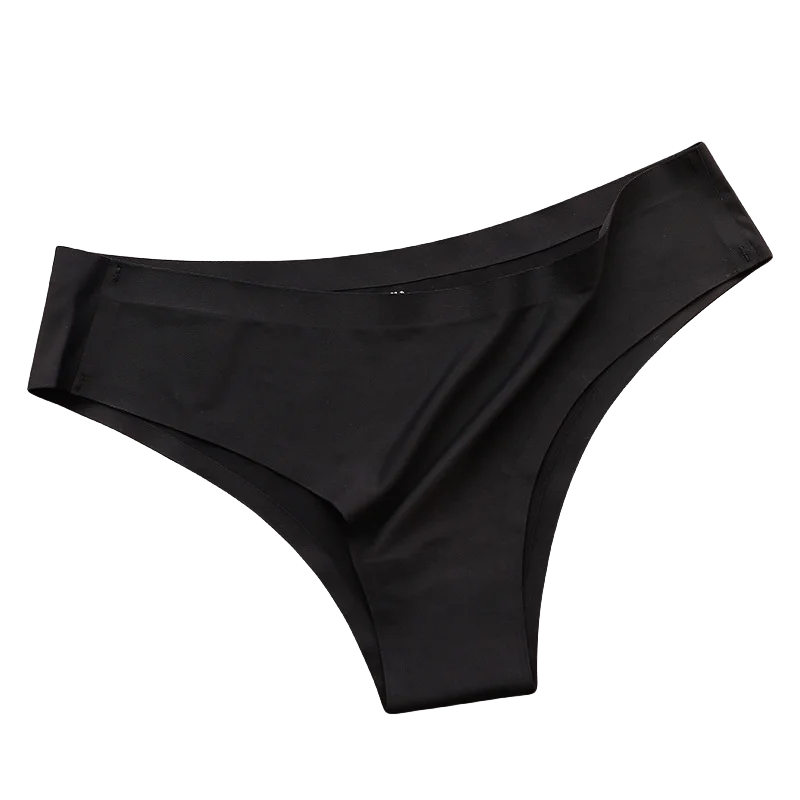 4PCS Seamless Brazilian Panties Cool Ice Silk Low Waist