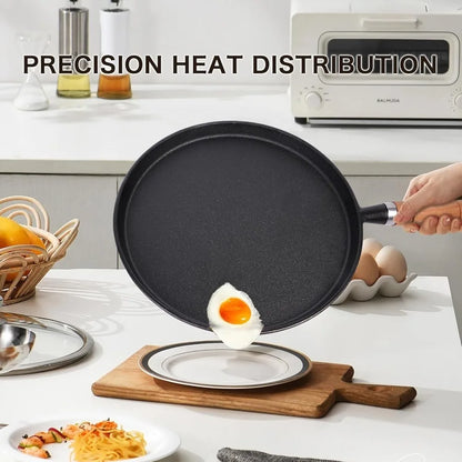 Cast Iron Frying Pan Uncoated Non-stick Crepe Maker