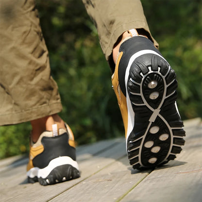 Men's Leather Casual Sneakers for Tennis and Walking
