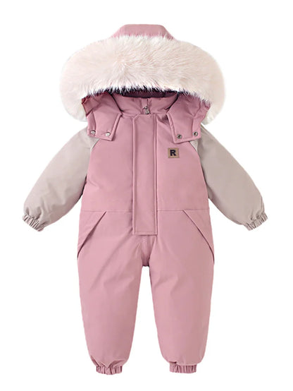 Children's Waterproof Hooded Ski Suit for Winter
