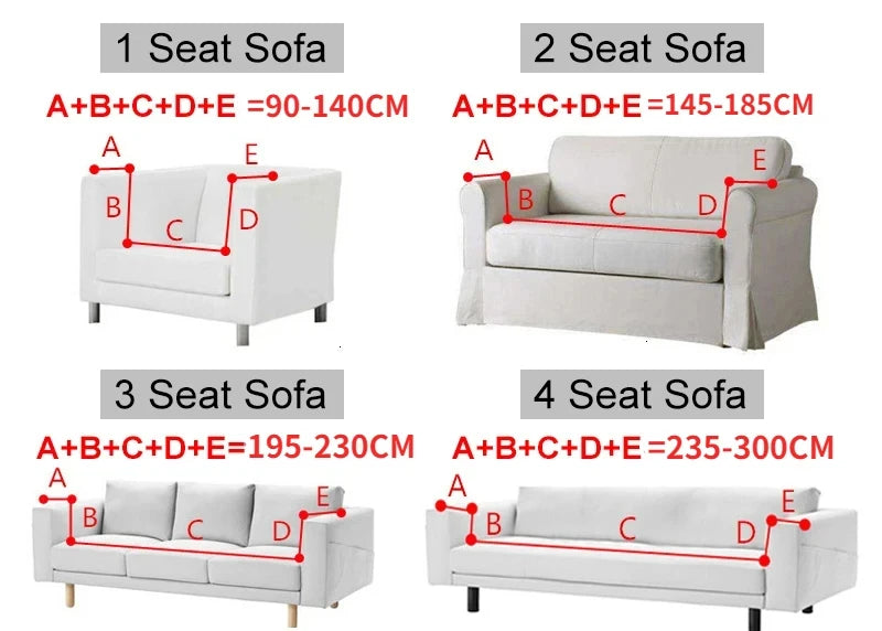 Jacquard Sofa Cover Thick Elastic for L-Shaped Sofa