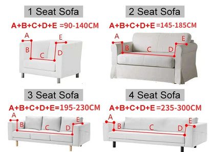 Jacquard Sofa Cover Thick Elastic for L-Shaped Sofa