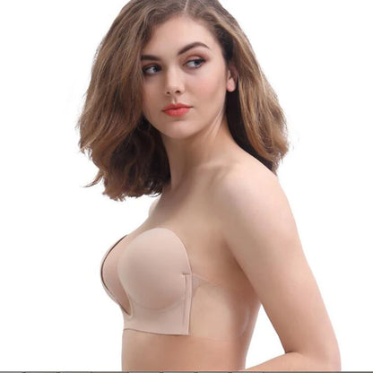 Invisible Push Up Strapless Silicone Bra