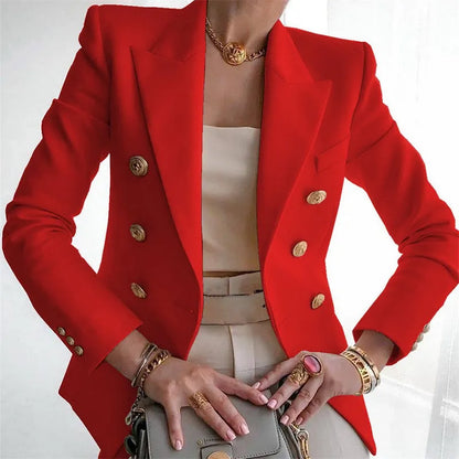 Casual Long Sleeve Women Blazer Office Jacket