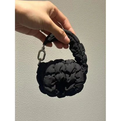 Black Nylon Mini Cloud Waist Pack with Coin Purse