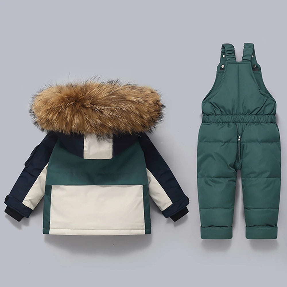 Warm Down Jacket Parka Snowsuit for Kids