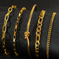 Gold Stainless Steel Bohemian Personalized Anklet