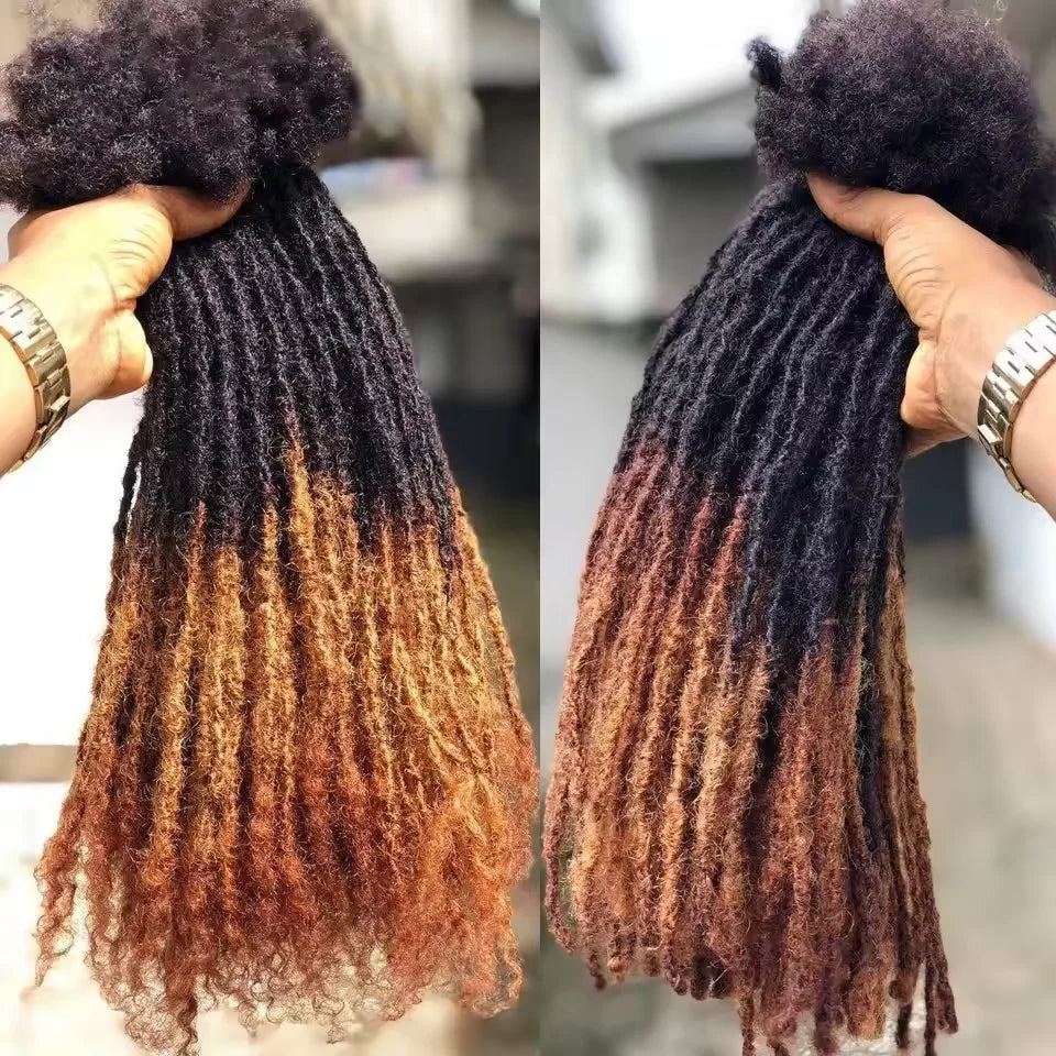 Kinky Straight Human Hair Dreadlocks Extensions 10 20 40 60 Strands