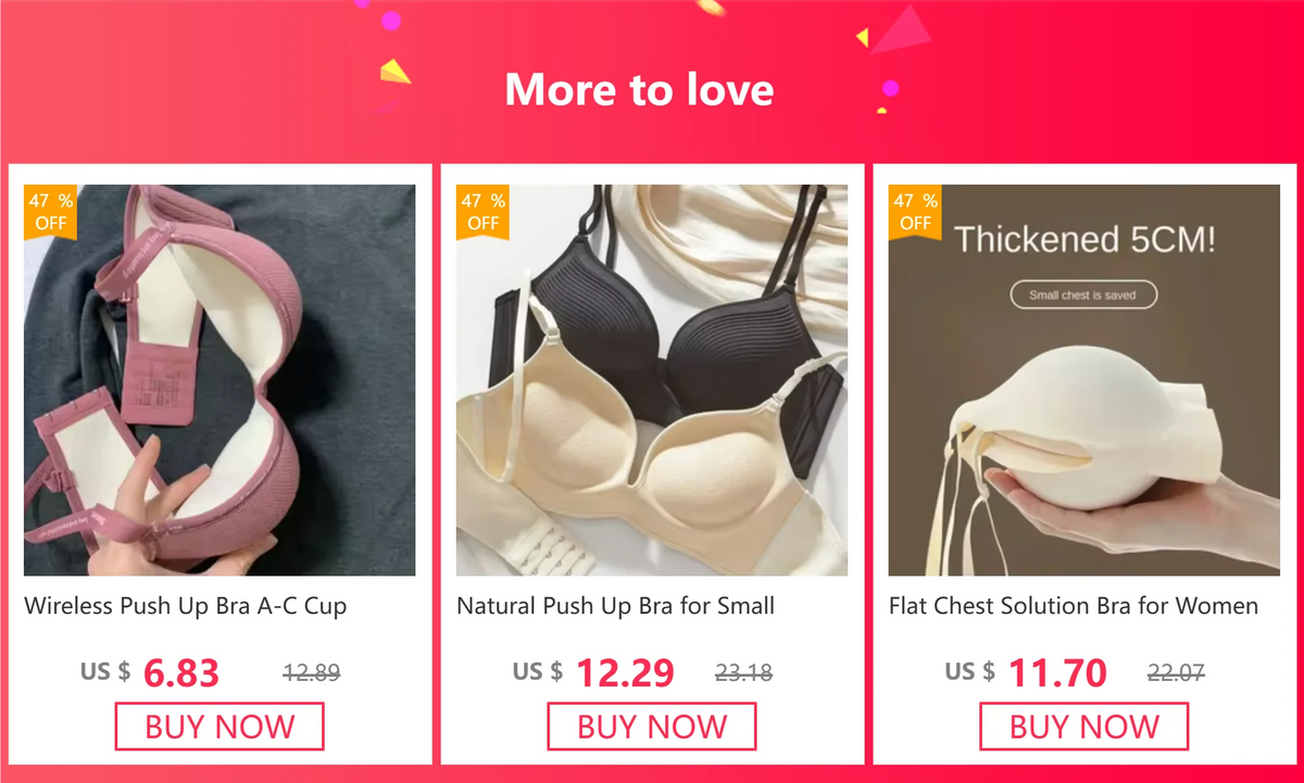 8cm Thickened Wireless Push Up Bra for Women