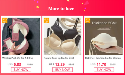8cm Thickened Wireless Push Up Bra for Women