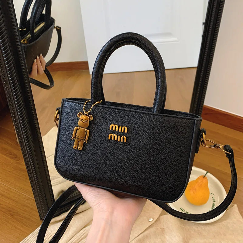 Women's Small Square Nylon Shoulder Bag for Mobile Phone