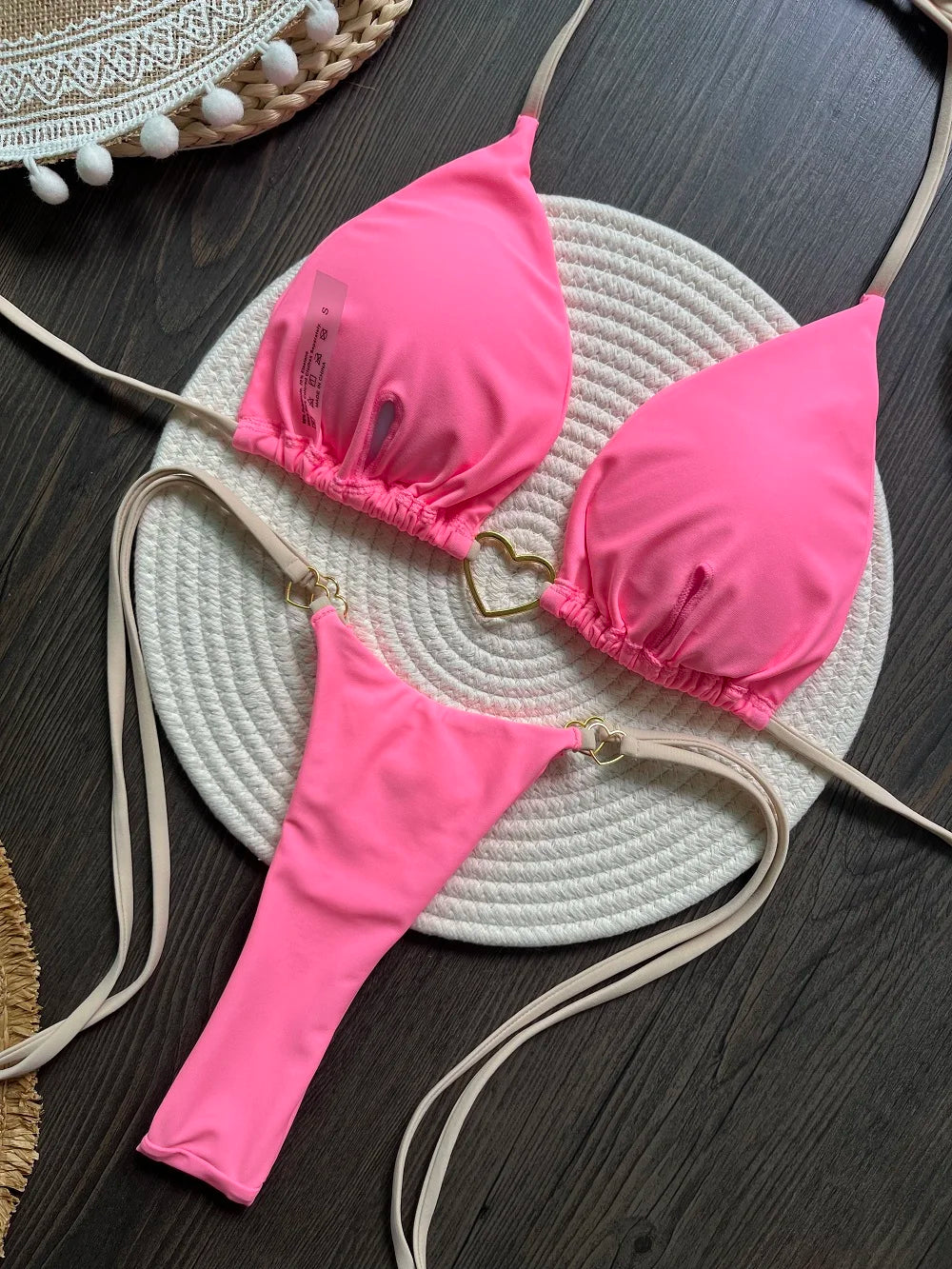 RUOTONSEPT Solid Color Bikini Set Women's Swimwear