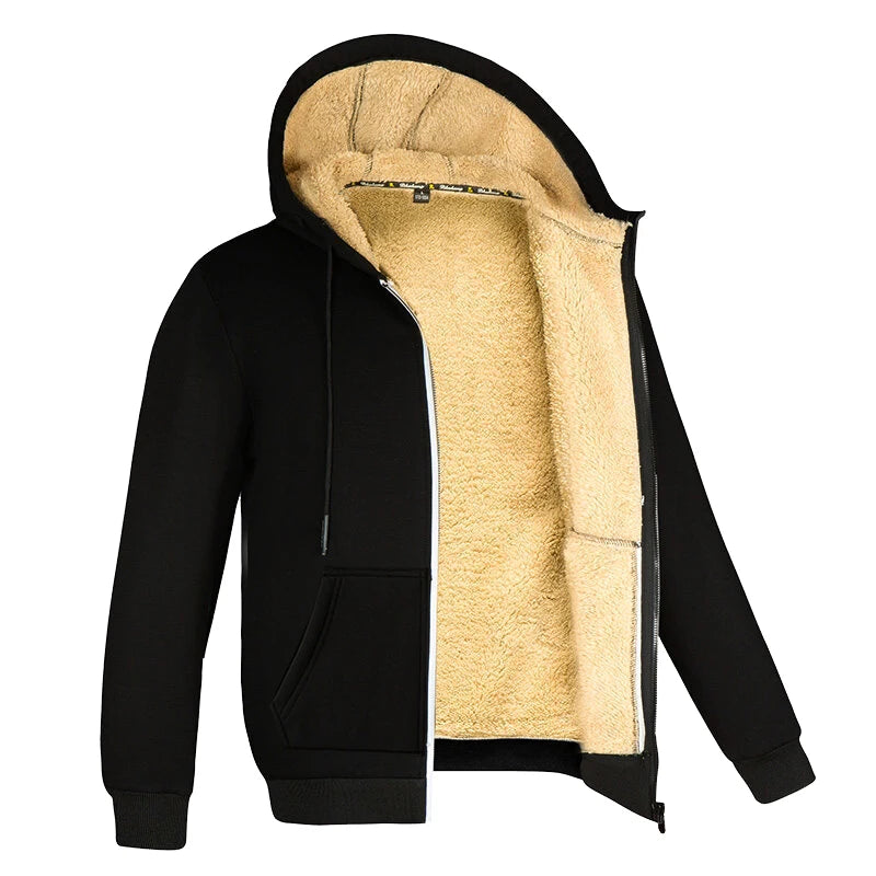 Thick Lambswool Hoodie Jacket for Men and Women