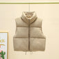 Winter Short Down Vest Women Zipper Jacket Casual