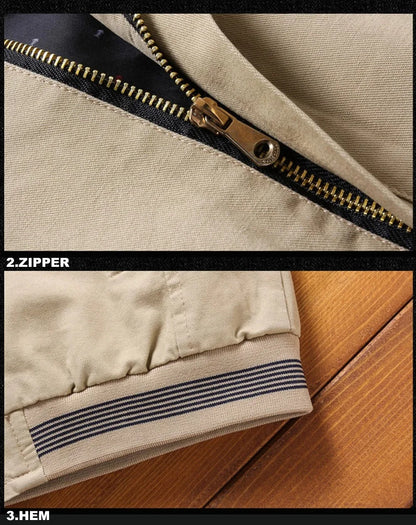 Men's Thickened Fleece Aviator Jacket in Solid Color