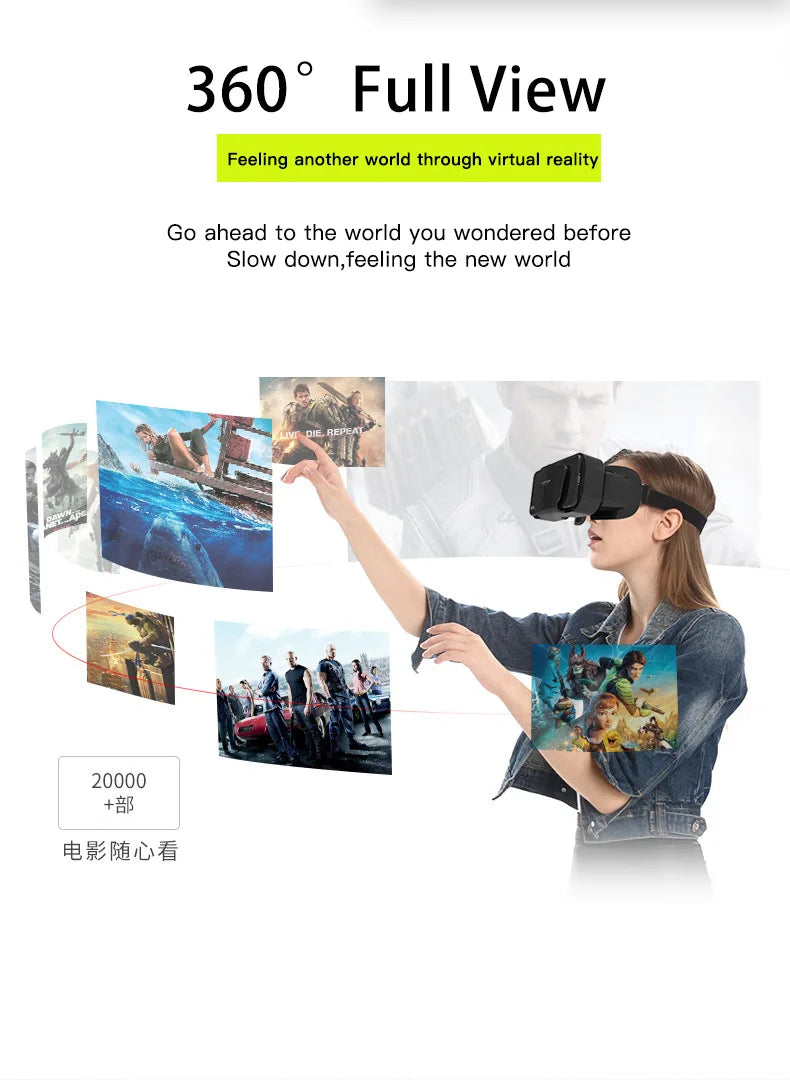 3D Virtual Reality Glasses Headset for Smartphones
