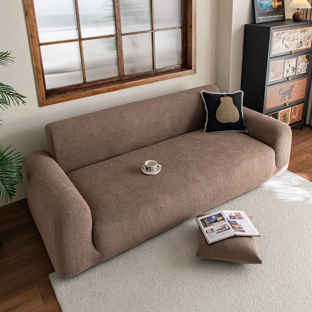 Adjustable Velvet Sofa Cover for L Shape Couch