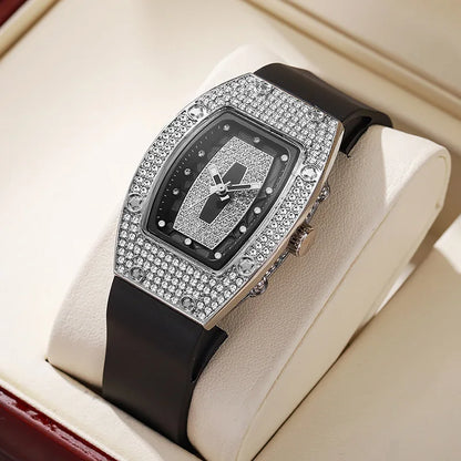 Women Silicone Jelly Quartz Tonneau Watch