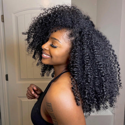 12A Curly Crochet Human Hair Extensions Deep Pixie Curls