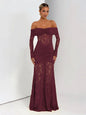 Deep V Hollow Backless Chiffon Maxi Party Dress