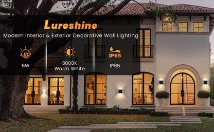 Modern LED Wall Sconces Black Aluminum Up Down Light