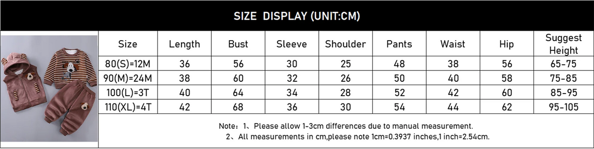 Baby Boys Cartoon Dog Fleece Vest Coat Pants Set