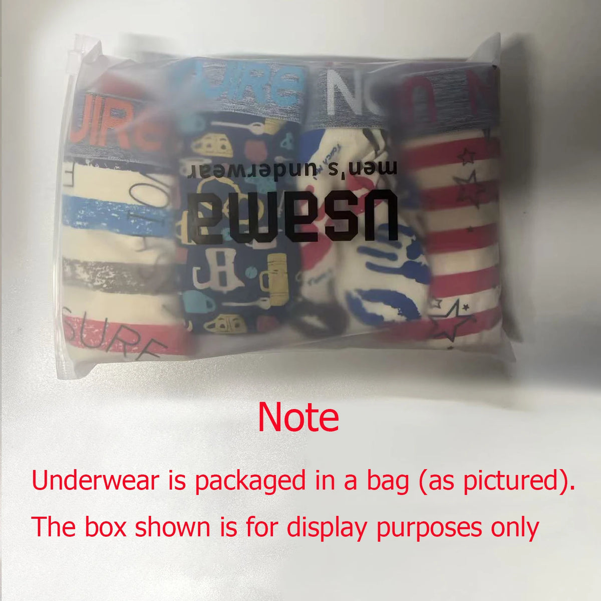Men's Cotton Boxer Shorts Underwear 4Pcs Set