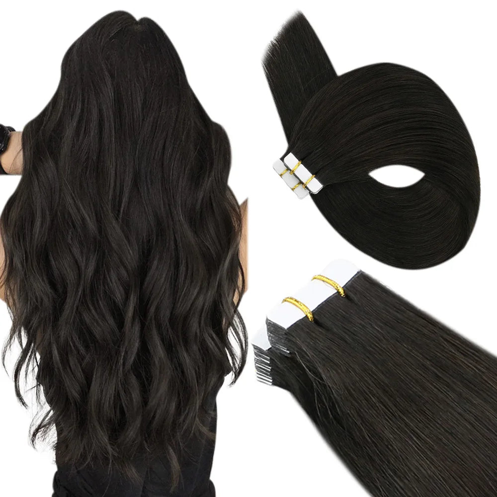 Ugeat Tape In Hair Extensions Brazilian Remy Hair 20P/40P