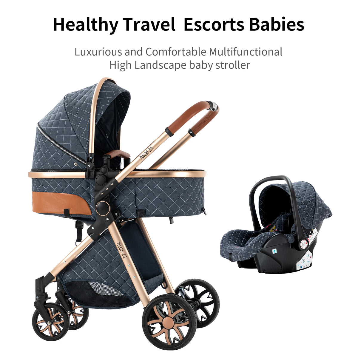 Lightweight 3 in 1 Baby Stroller Travel System