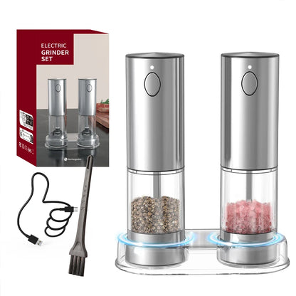 Electric Automatic Stainless Steel Salt and Pepper Grinder