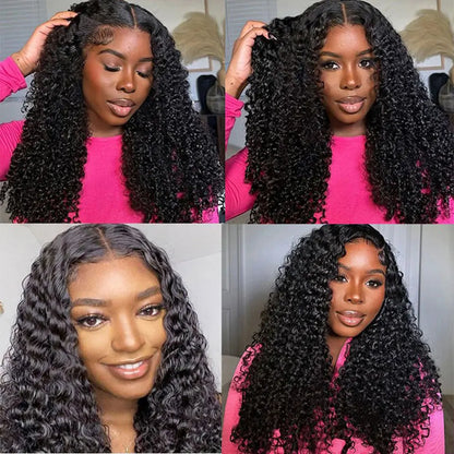 12A Burmese Curly Human Hair Wig Transparent Lace Frontal