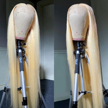 Blonde 613 Lace Front Human Hair Wig 40 Inch Straight