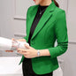 Black Women Slim Blazer Office Work Jacket