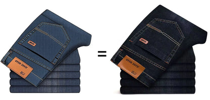 Men's Slim Fit Denim Jeans Casual Black Blue