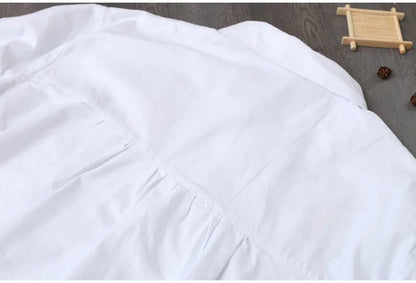 Women’s Loose White Cotton Embroidery Blouse