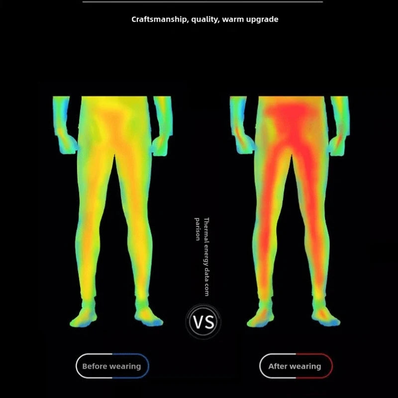 Men's Thermal Fleece Leggings Compression Pants 3XL