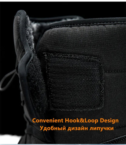 Men's Winter Ankle Boots Waterproof Plush Hiking Shoes