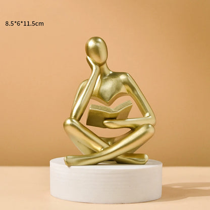 Abstract Thinker Sculpture Figurine in Resin